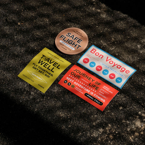 WORLD TRAVELLERS Sticker Set - Set of 4