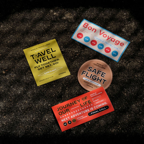 WORLD TRAVELLERS Sticker Set - Set of 4
