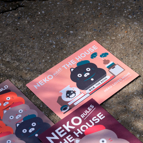 NEKO RULES THE HOUSE Postcard Set 3 - Set of 3