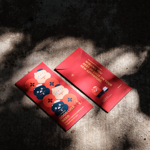 GOOD LUCK NEKO Red Packet Set