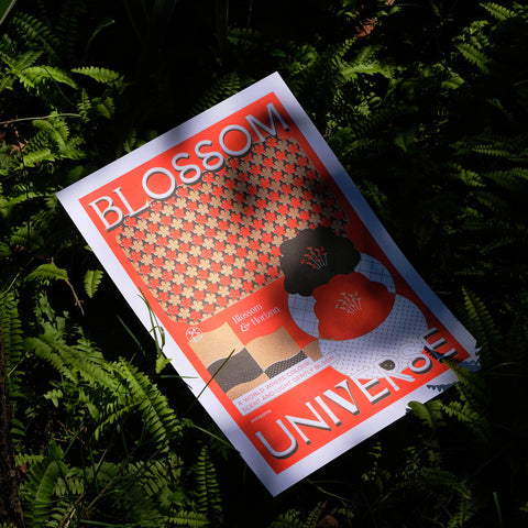 BLOSSOM UNIVERSE - RISOGRAPH PRINTS・SCARLET RED