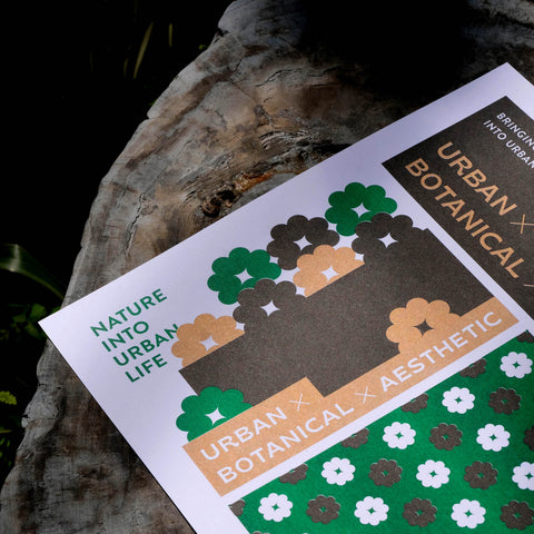 URBAN BOTANICALS -  RISOGRAPH PRINTS・GREEN PATTERN VERSION