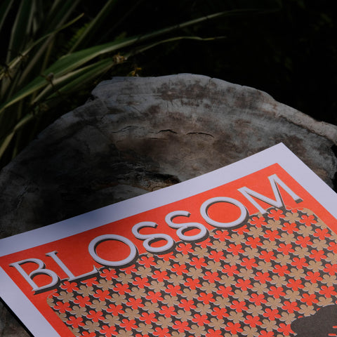 BLOSSOM UNIVERSE - RISOGRAPH PRINTS・SCARLET RED