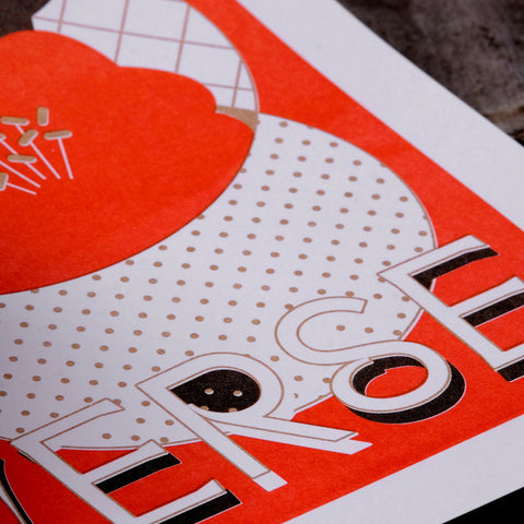 BLOSSOM UNIVERSE - RISOGRAPH PRINTS・SCARLET RED