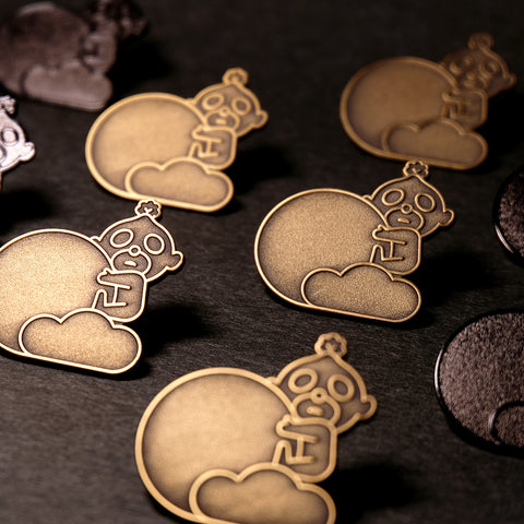 Moon Hug Brooch - Bright Moon