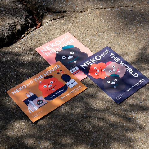 NEKO RULES THE HOUSE Postcard Set 2 - Set of 3