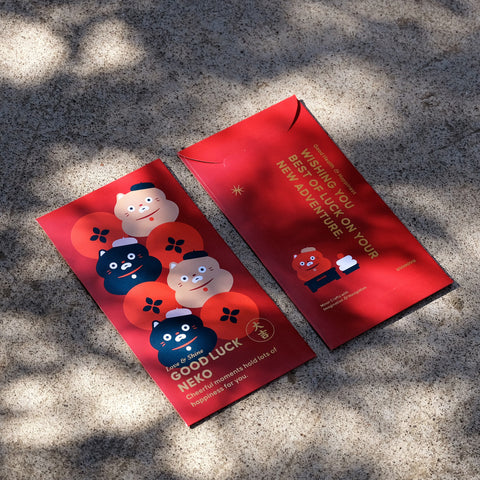 GOOD LUCK NEKO Red Packet Set