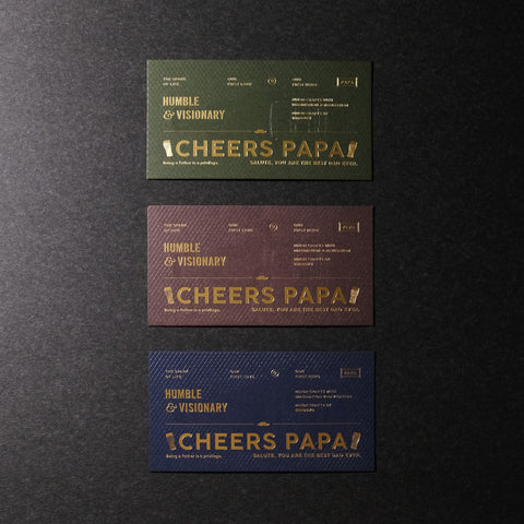 CHEERS PAPA • HUMBLE & VISIONARY Card Set - Set of 3